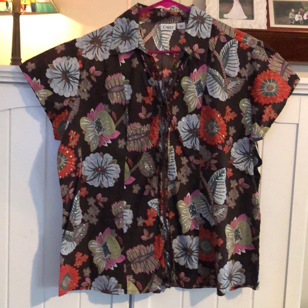 Cotton Short Sleeve Blouse